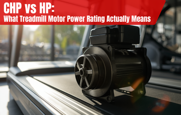 Treadmill motor power rating comparison showing CHP vs HP explained for better treadmill selection
