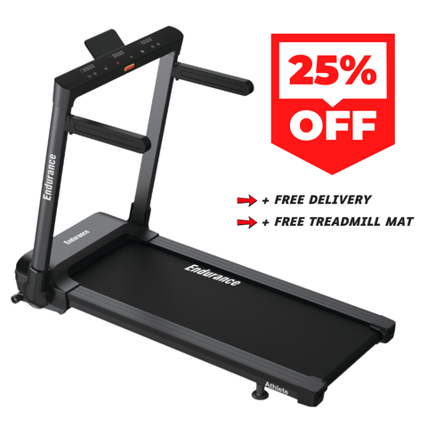 Endurance Athlete Treadmill- Space Saving High Quality + Incline 
