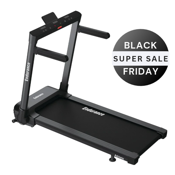 Endurance Athlete Treadmill- Space Saving High Quality + Incline + Free Treadmill Maintenance Kit
