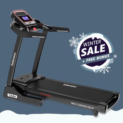Endurance Cardio Treadmill-Longer Deck For Taller People + FREE Bonus 