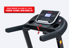 Endurance Predator Treadmill console with control buttons close-up side view. With Premium Treadmill Maintenance Kit.