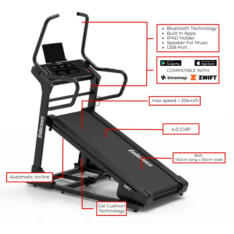 Endurance HPT Treadmill- Burns More Calories Than Stairmaster!
