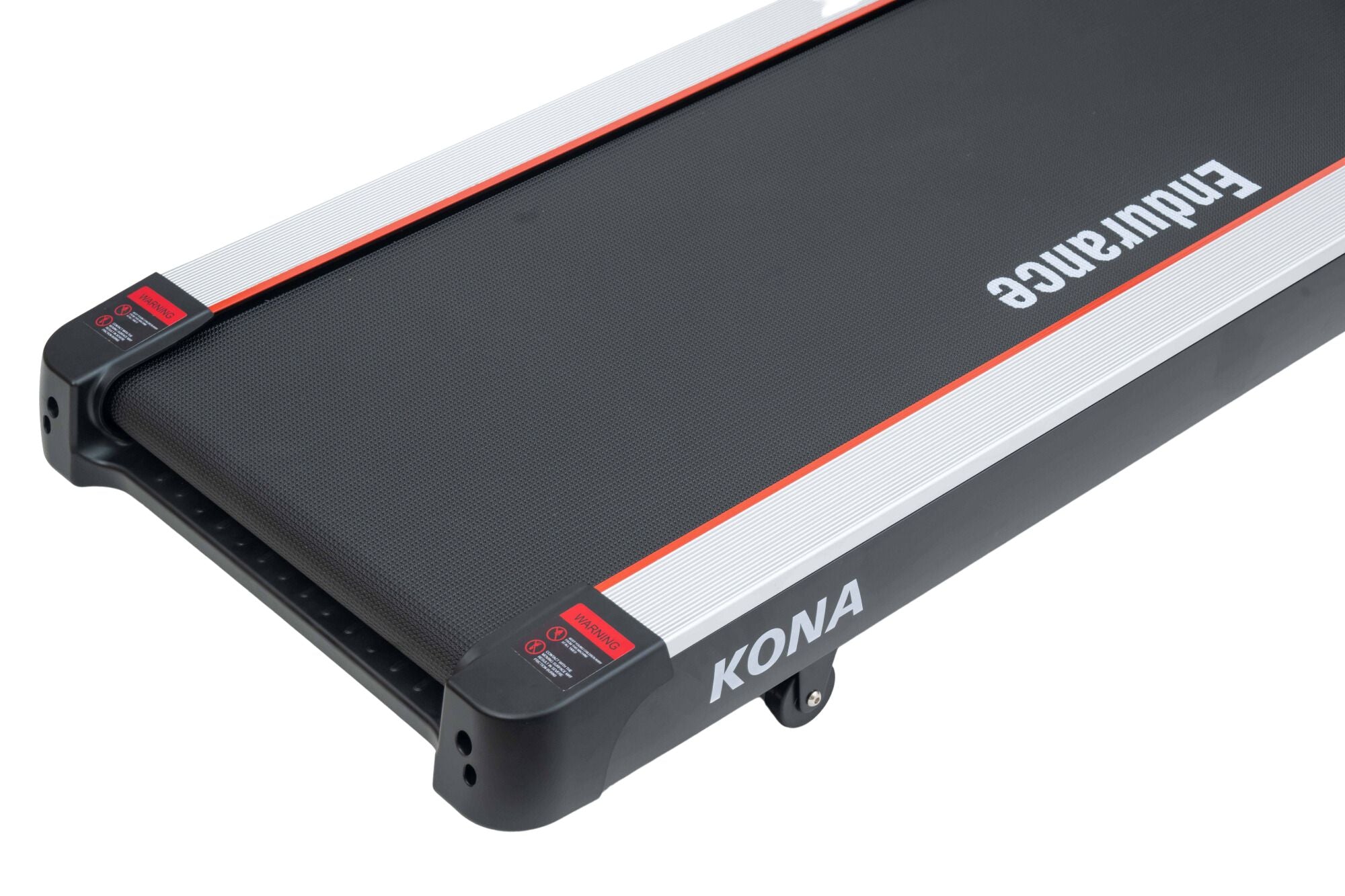 Close up image of an Endurance Kona Commercial Treadmill belt on a white background
