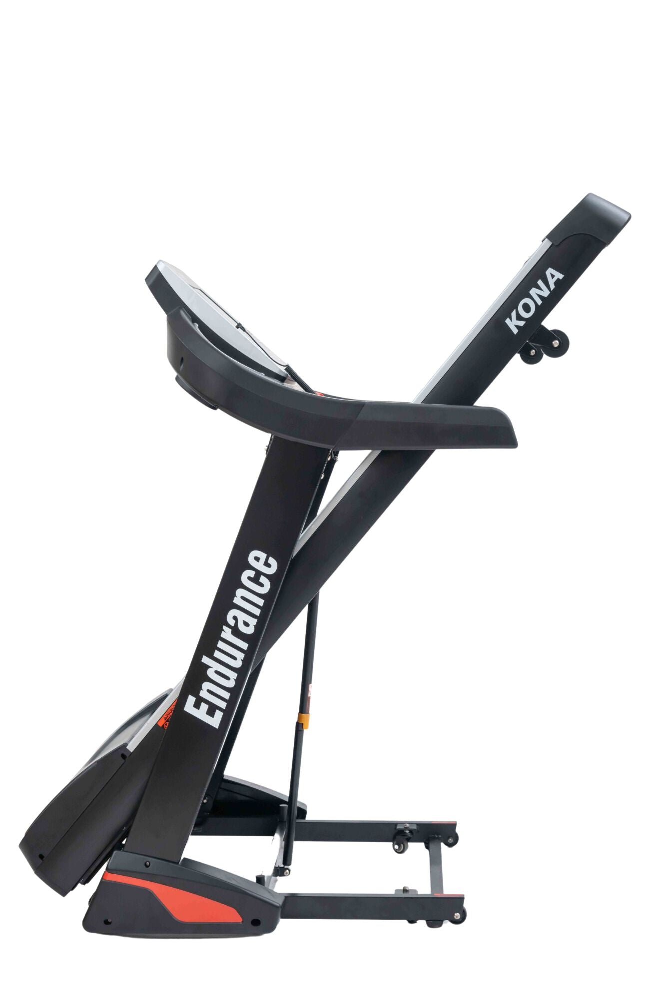 Endurance Kona Commercial Treadmill in a folded standing position.