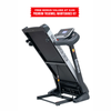 Standing view image of Endurance Predator Treadmill in a folded position