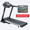 Side view image of Endurance Predator Treadmill with digital display on screen and with Premium Treadmill Maintenance Kit