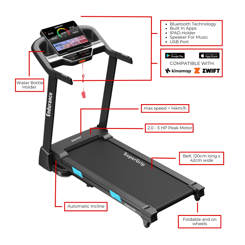 Endurance SuperStar Treadmill + Incline