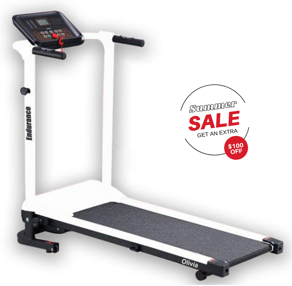 Endurance Olivia Home Treadmill - White